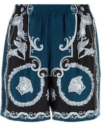 Versace - Shorts Mythic Baroque Print Silk Twill - Lyst
