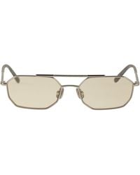 Brunello Cucinelli - Titanium Sunglasses With Polyamide Lenses - Lyst