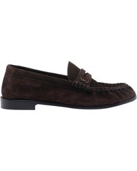 Saint Laurent - Suede Soft Le Loafer Loafers - Lyst