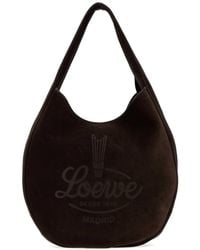 Loewe - Dark Suede Roomy Shopping Bag - Lyst