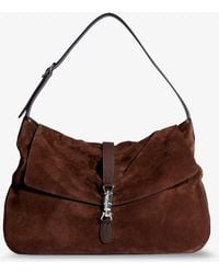 Gucci - Jackie Flap Suede Shoulder Bag - Lyst