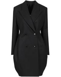 Alaïa - Alaã¯A Double-Breasted Rounded Coat - Lyst
