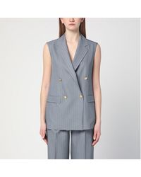 Tagliatore - Pinstripe Double Breasted Waistcoat - Lyst