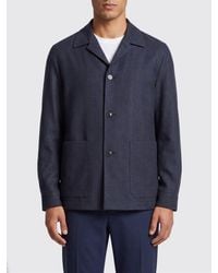 ZEGNA - Single-Breasted Linen And Wool Blazer - Lyst