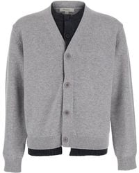 JW Anderson - Jw Anderson Cardigan With V-Neck And Layered Design - Lyst
