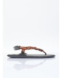 Miu Miu - Riviere Cord And Leather Sandals - Lyst