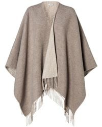 Fendi - Reversible Ff Zucca Fringed Cape - Lyst