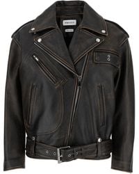 McQueen - Leather Jacket - Lyst