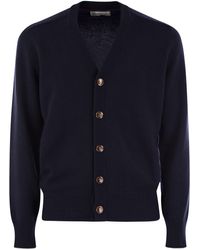 Brunello Cucinelli - Alpaca, Cotton And Wool Cardigan With Metal Buttons - Lyst