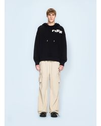 Off-White c/o Virgil Abloh - Off Off Split Hooded Sweatshirt - Lyst