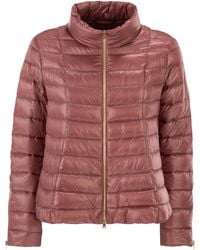 Herno - Ultra-Light Satin Down Jacket With Flared Back - Lyst
