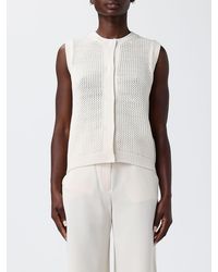 Max Mara - Waistcoat Ivory - Lyst