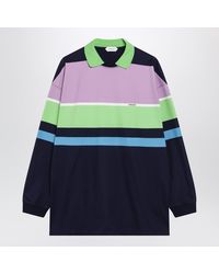Versace - Color-Block Striped Long-Sleeve Cotton Mini Dress - Lyst