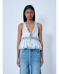 Chloé - Chloã Silk Satin Tie-Front Top - Lyst