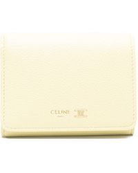 Celine - Triomphe Stamp Leather Wallet - Lyst