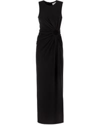 Sportmax - Spxsaletta – Long Stretch Jersey Dress With Draping And Cut-Out - Lyst