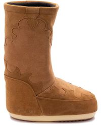 Moon Boot - 'Icon Suede Embrodery' Boots - Lyst