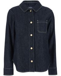 Max Mara - 'S Maxmara 'Emphasis' Shirt With Classic Collar And Chest Pocket - Lyst