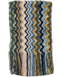 Missoni - Scarf With All-Over Zig Zag Motif And Fringed Edge - Lyst