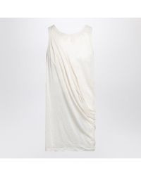 Rick Owens - Ivory Tank Top With Draping - Lyst