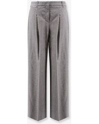 BOSS - Melange Wool Blend Trousers - Lyst