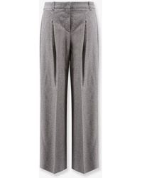 BOSS - Melange Wool Blend Trousers - Lyst