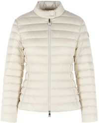 Moncler - 'Igelle' Short Ivory Polyamide Down Jacket - Lyst