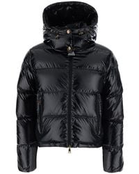 Moncler - 'Niveole' Down Jacket With Removable Hood With Buttons And Logo Patch On The Sleeve - Lyst