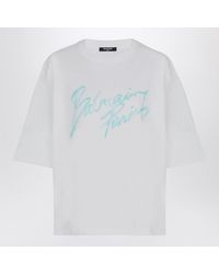 Balmain - Oversized T-Shirt With Logo Print - Lyst
