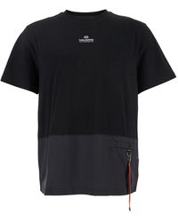 Parajumpers - 'Clint' Crewneck T-Shirt With Logo Detail On The Front - Lyst