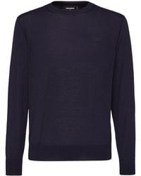 DSquared² - Classic Crew-Neck Sweater With Ribbed Hem - Lyst