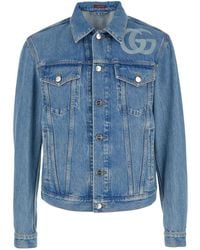 Gucci - Mid Wash Denim Trucker Jacket - Lyst