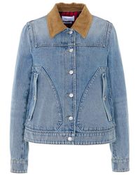 McQueen - Mcqueen Boxy Denim Jacket - Lyst