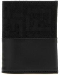 Fendi - Jacquard And Leather Ff Card Holder - Lyst