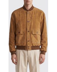 Saint Laurent - Suede Bomber Jacket - Lyst