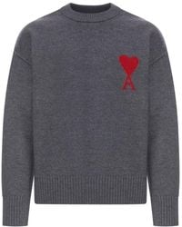 Ami Paris - Ami De Coeur Wool Sweater - Lyst
