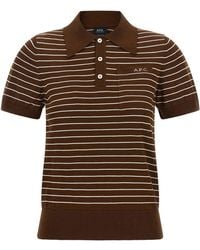 A.P.C. - 'Aline' Polo Shirt - Lyst