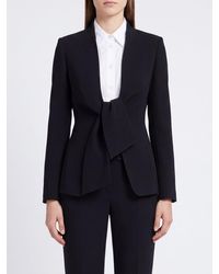 Max Mara - Slim Fit Short Cady Blazer With Tie Fastening - Lyst