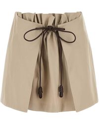 Loewe - Gabardine Mini Skirt - Lyst