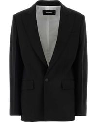 DSquared² - Dsquared Stretch Wool Blend Oversize Blazer - Lyst