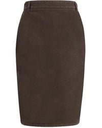 Saint Laurent - Denim Pencil Skirt - Lyst