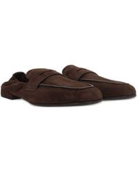 Prada - Shuffle Antiqued Suede Loafers - Lyst