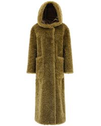 Herno - Curly Faux Fur Coat - Lyst