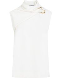 Jil Sander - Draped Knitted Tank Top - Lyst