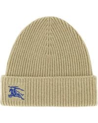 Burberry - Khaki Cashmere Beanie Hat - Lyst