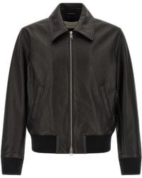Ami Paris - Lamb Leather Jacket Clothing - Lyst