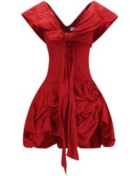 Magda Butrym - Draped Shawl-Collar Midi Dress - Lyst