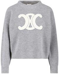Celine - Triomphe' Logo Sweater - Lyst
