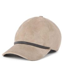 Brunello Cucinelli - Leather Baseball Cap - Lyst