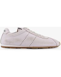 Miu Miu - Plume Low-Top Leather Sneakers - Lyst